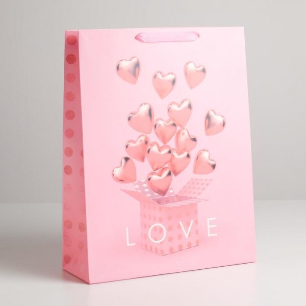 Пакет ламинированный "Love" L 31 × 40 × 11,5
