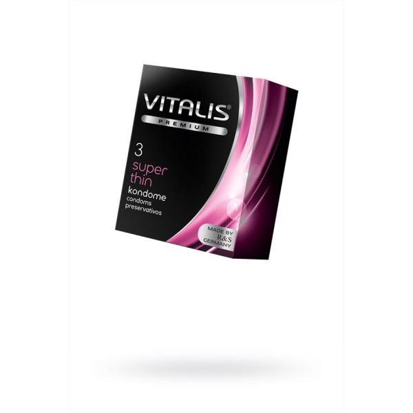 Презервативы Vitalis super thin 3шт. ультратонкие
