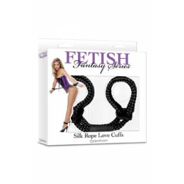 3867-23 PD Фиксаторы Silk Rope Love Cuffs в стиле "Японский шелк" черные